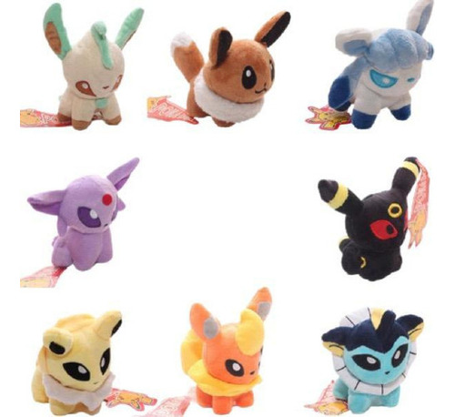 Eevee Evoluções Kit Com 2 Pelúcias Pokemon Eevee E Espeon