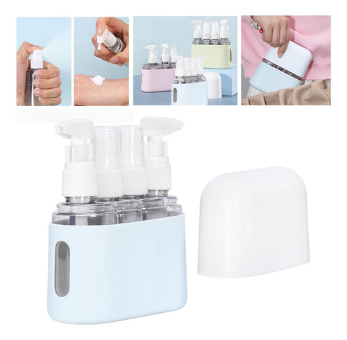 4 Peças De Maquiagem Spray Garrafa Recipiente De Azul