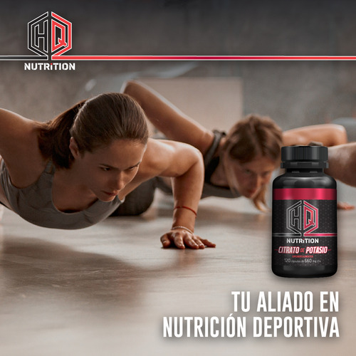 HQ NUTRITION - Citrato de Potasio 1000 mg - Equilibrio Electrolítico y Soporte Muscular - Cápsulas para Hidratación Celular y Rendimiento Físico - 120 Cápsulas de Alta Calidad