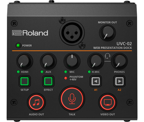 Roland Uvc-02 Base De Presentación Web Streaming De Video Color Negro