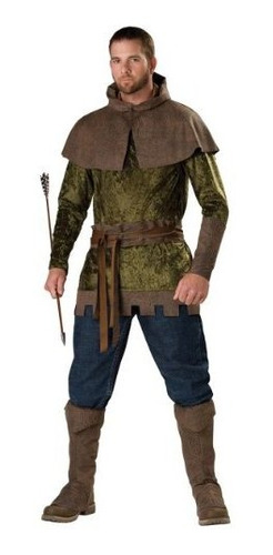 Disfraz De Robin Hood, Verde/marrón, Talla L.