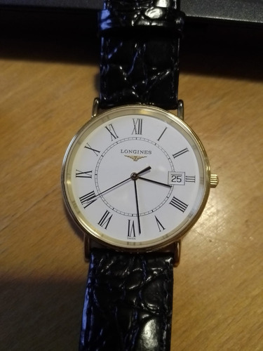 Elegante Reloj Longines Grand Classiques Cuarzo Pul Piel (Usado)