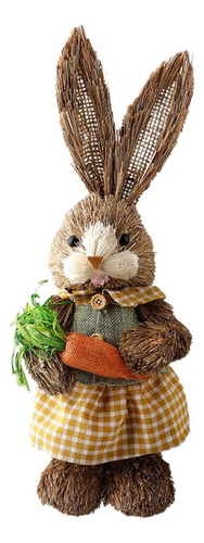Simulación De Paja De Pascua Conejo Artificial De Pascua B