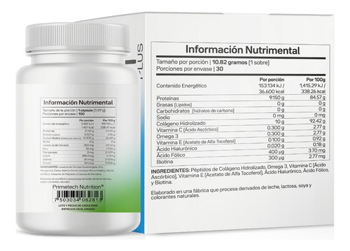 Colágeno Velvet Y Minerales M-traza Combo Primetech Sabor Sin sabor
