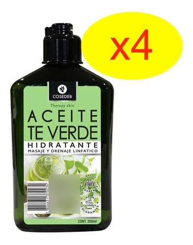 Aceite De Masajes Y Drenaje Té Verde 250 Ml Therapy Cosedeb