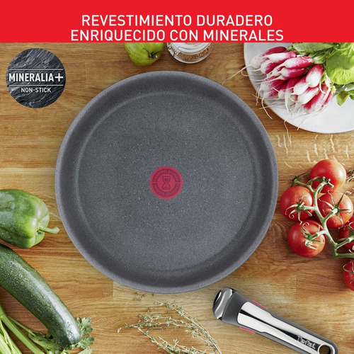 Juego de Sartenes T-Fal Natural On Ingenio 24/28 Cm Mango Removible Comodidad y Facilidad en Cada Uso Cocina Sin Límites L7669353