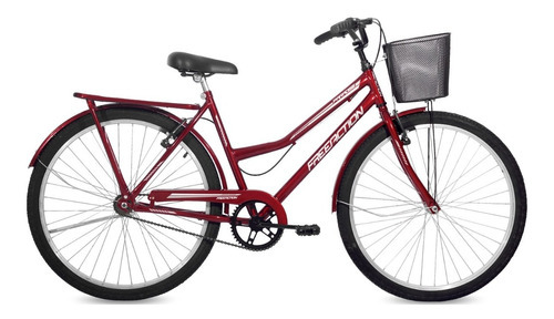 Bicicleta Rodado 26 Mujer Bikes Mormaii Con Canasto Color Rojo