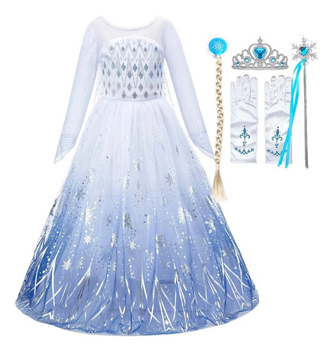 ¿disfraz De Princesa Para Fiesta De Carnaval De Anna Elsa Pa