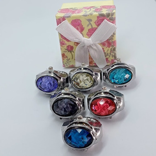 Imagen 4 de 7 de Anillo Reloj Con Tapa, De Cuarzo Con Pila