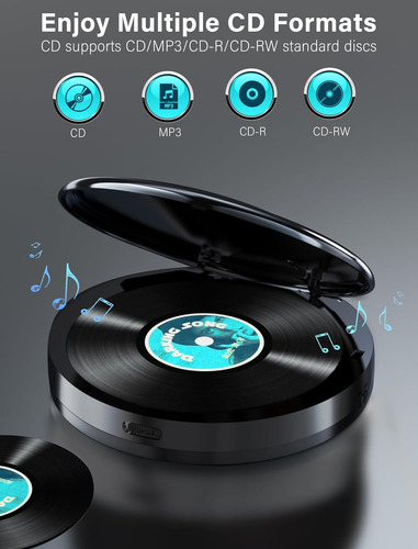Reproductor De Cd Discoman Recargable De 2000 Mah: Reproduct