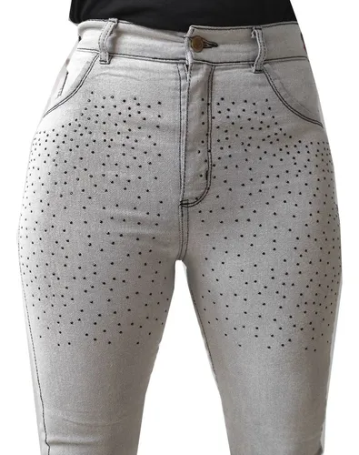 Jeans Strass, Pantalón Vaquero Mujer