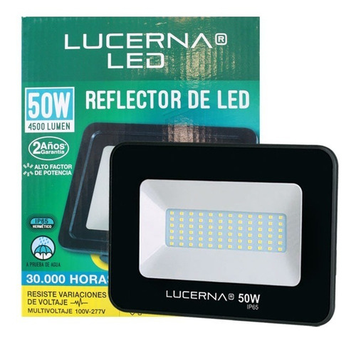 Reflector Led Lucerna 50w Luz Blanca 2 Años De Garantía