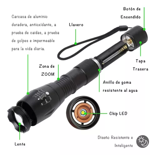 LINTERNA TACTICA 2000 LM - ASTUR TÁCTICO