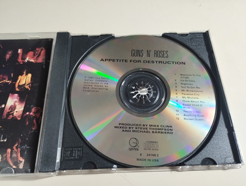 Guns N' Roses - Appatite For Destruction - Made In Usa Estándar (Usado)