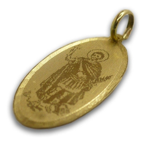 Medalla Dije San Expedito Religiosa En Oro 18k 0.9 Grs Color Dorado