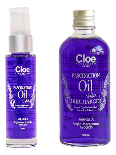 Pack Serum Fascination Oil Cloe Violet 34ml + Recarga 100ml 