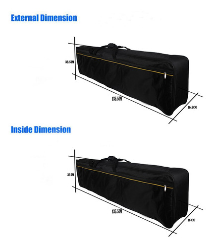 Ebriche Funda Acolchada Portatil Para Teclado 88 Piano