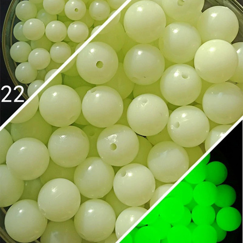 100 Pieces Acrylic Luminous Beads Spacer Beads For Arts 10mm