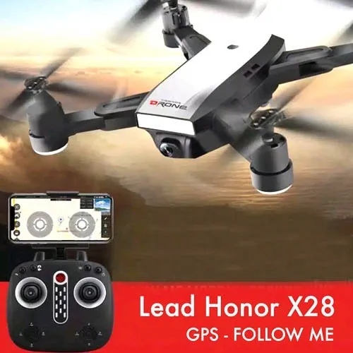 Drone Lead Honor X28 Cámara Hd720p Gps Plegable 3 Baterias!