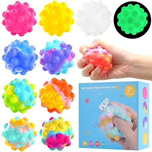 Pop Fidget Toys Ball Its Poppers 9 Pcs, Pop Ball It S9bru