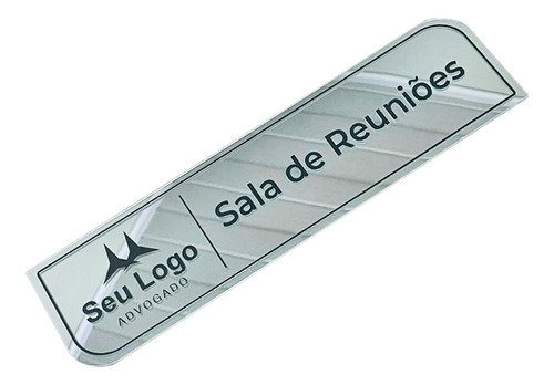 Placa Porta Acrílico Espelhado Personalizada 