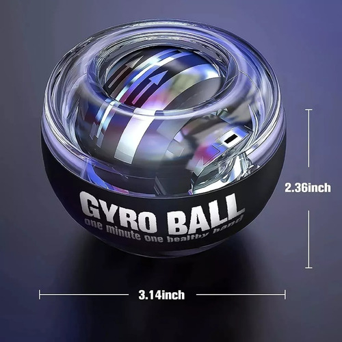 Ejercitador Giroscopica Powerball Muñeca Brazo Fuerza Led