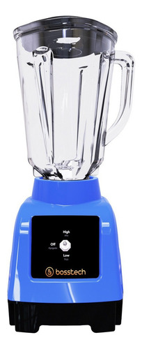 Licuadora 550w Vidrio 2l Tradicional 2vel Bosstech B2 Azul