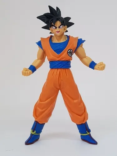 Boneco do Dragon Ball z Goku SSJ Preto Brinquedo de Coleção 17 cm Pvc Colecionador