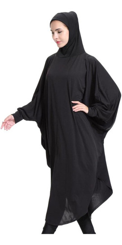 Árabe Muçulmano Batwing Abaya Um Sobrecarga Hijab Oração
