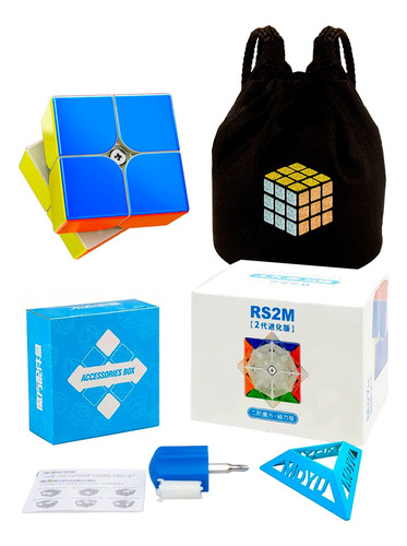 Cubo Rubik Moyu Rs2m Evolution Magnético 2x2 + Estuche