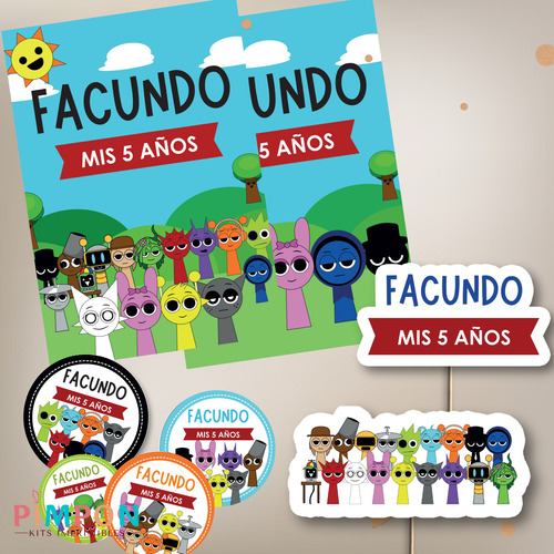 Kit Imprimible Sprunkis - Textos Editables