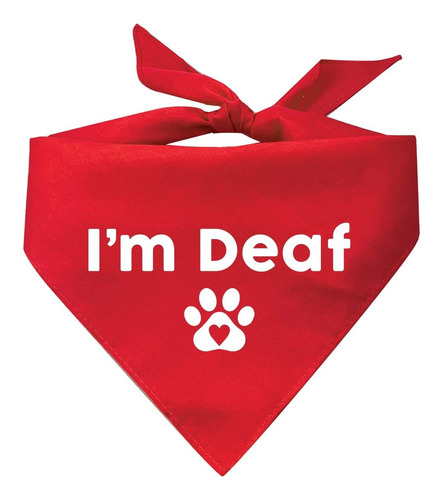I39m Deaf Triangle Dog Bandana Colores Surtidos