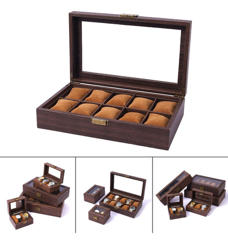 Reloj Caja De Almacenamiento Reloj 10 Cuadrícula