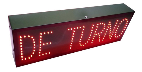 Cartel Led De Turno 60x20cm Doble Faz P/ Exterior - Playled