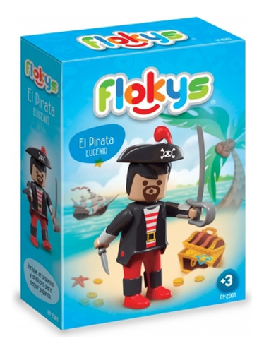 Flokys Pirata Eugenio Muñeco Con Accesorios En Caja Dimare