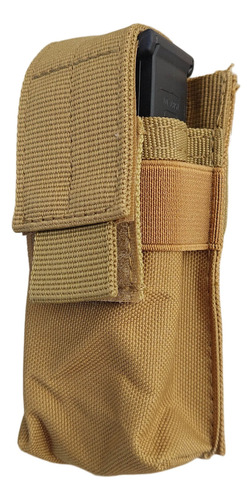 Pouch Multiuso Edc Porta Cargador Cinturón Molle Policial Arena