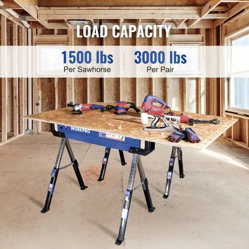 Caballete Plegable Ajustable Carpinteria Tipo Bora 1350 Kg