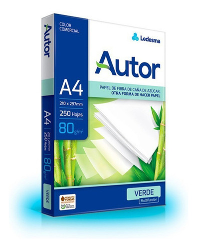 Resma A4 Color 80gr Autor Verde