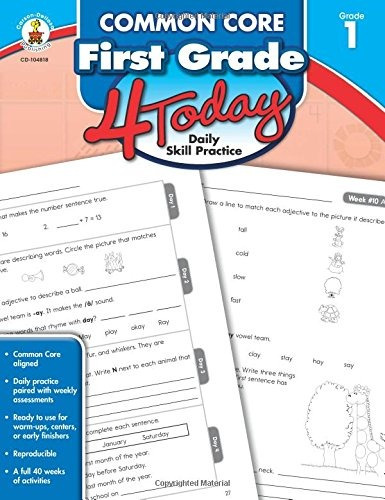 Common Core First Grade 4 Today Daily Skill Practice (common