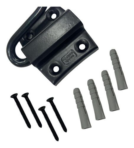 Gancho De Titanium Rede De Descanso Reforçado(140kg O Par) Cor Preto Liso