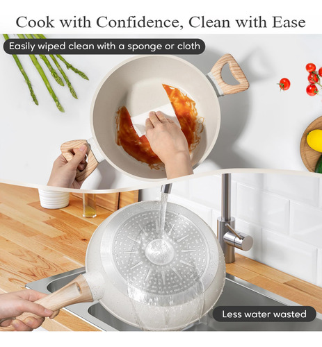 Conjunto De Utensílios De Cozinha Soday White Granite Antiad