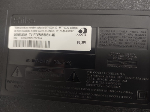 Imagem 3 de 5 de Smart Tv Philco Ptv50f60sn Led 4k 50 110v/220v
