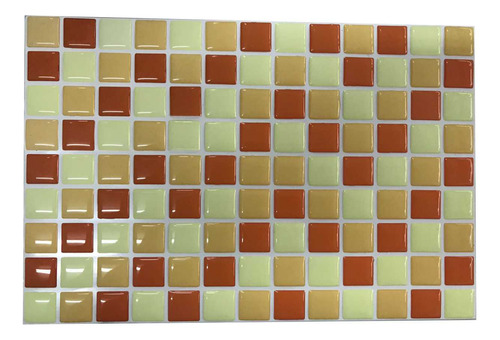 Pastilha Azulejo Resinada Mosaico Laranja Placa 20x30cm