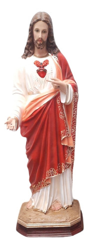 Figura Del Sagrado Corazon Jesús De  105 Cm Fibra De Vidrio 