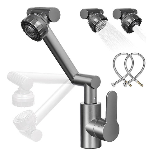 A Llave Mezclador Para Fregadero Grifo Flexible 360° Cromado