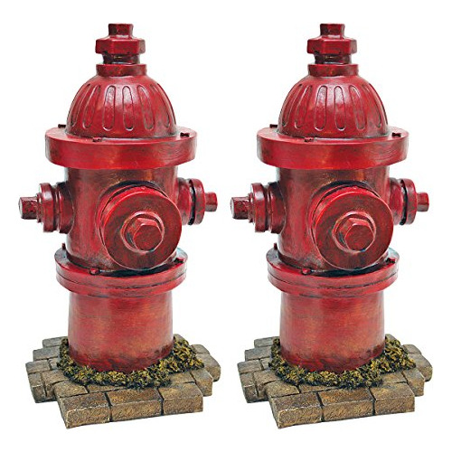 Diseño Toscano Dogs Best Friend Fire Hydrant Statue Conjunto