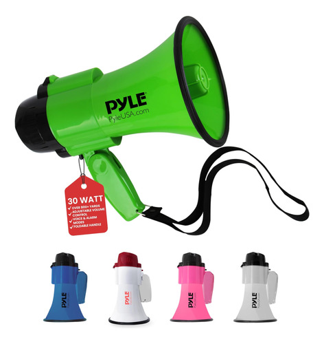 Pyle Altavoz Megáfono Portátil Siren Bullhorn - Compacto Y F