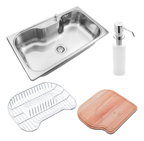 Johnson Luxor Pileta Cocina Si85a, Dosificador Y Accesorios