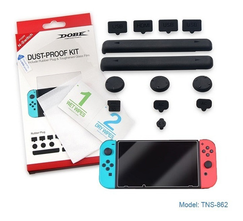Dobe - Kit Anti Polvo Para Nintendo Switch 13 En 1