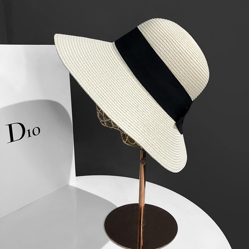 Sombrero De Paja De Playa De Verano Para Mujer Con Ala Ancha